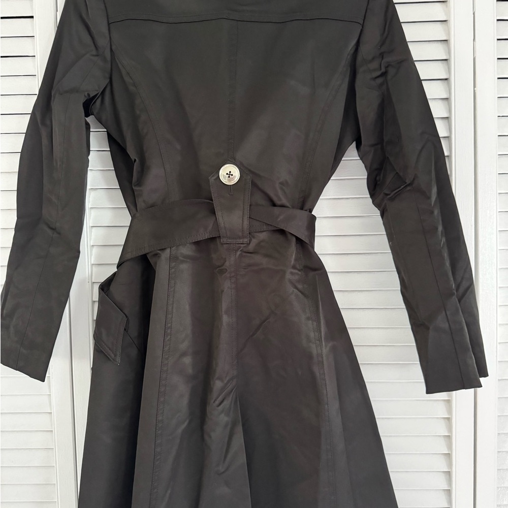 Black Trench Coat , Size M , Cache Brand Like New - image 6